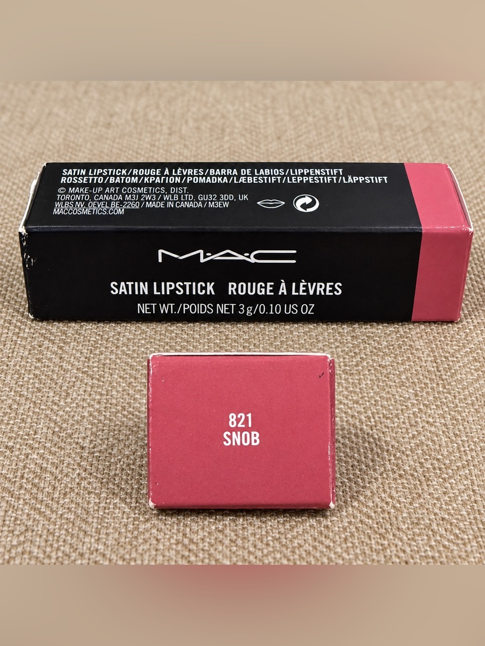 NEW MAC Satin Lipstick 821 Snob Original Formula Discontinued